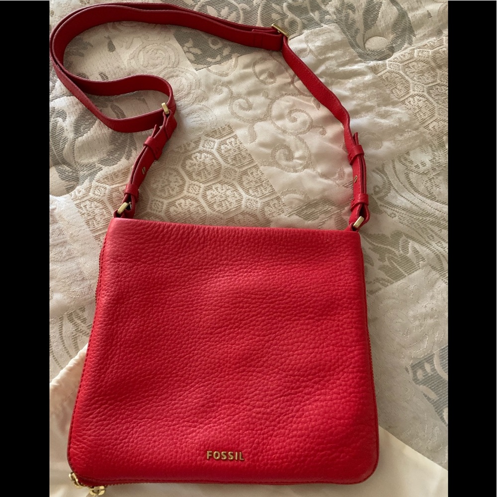 Fossil   Preston Crossbody Bag Red